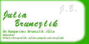 julia brunczlik business card