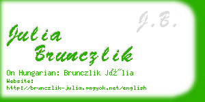 julia brunczlik business card